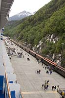 Skagway train from our balcony