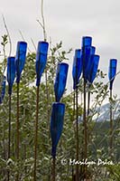 Wind chimes made from empty beer bottles, Skagway, AK