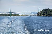 And we leave Lions Gate Bridge behind us, Vancouver, BC