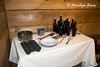 Inside a reconstructed tent house, inside the train station museum, Prince Rupert, BC