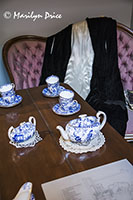 Parlor setting with an evening coat, Museum of Northern British Columbia, Prince Rupert, BC