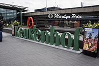 Keukenhof Gardens sign at the airport, Amsterdam, Netherlands