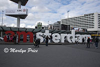 Selfies with the Amsterdam sign at the airport, Amsterdam, Netherlands