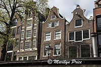 Former warehouse, now fancy apartments, seen on the canal cruise, Amsterdam, Netherlands