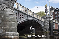 Bridge detail seen on the canal cruise, Amsterdam, Netherlands