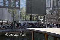 Part of the line queued in front of the Anne Frank house, Amsterdam, Netherlands