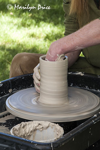 A potter at work, Montana Renaissance Fair, ZooMontana, Billings, MT