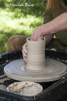 A potter at work, Montana Renaissance Fair, ZooMontana, Billings, MT