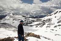 Carl tries to find the trailhead at Gardner Lake Pullout, Beartooth Pass Byway, MT