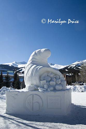 Harvest Catering snow sculpture, Budweiser International Snow Sculpture Championships, Breckenridge, CO