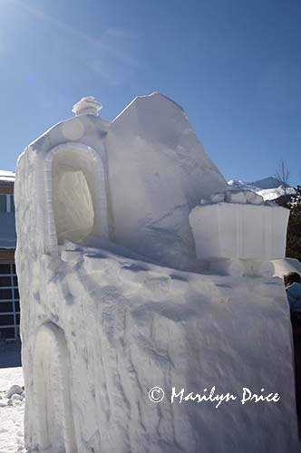 Mine shaft snow sculpture, Budweiser International Snow Sculpture Championships, Breckenridge, CO