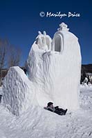 Mine shaft snow sculpture, Budweiser International Snow Sculpture Championships, Breckenridge, CO