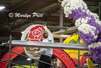 Details of Trader Joe's float, Float construction barn, Los Angeles, CA