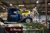 Truck, Float construction barn, Los Angeles, CA