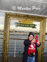 Kelly takes a selfie, Queen Mary, Long Beach, CA