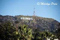 The Hollywood sign from near the Dolby Theater, Los Angeles, CA