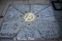 Hand prints of the Avengers cast, Graumann Chinese Theater, Los Angeles, CA