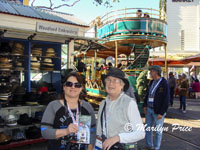 Kelly and Marilyn on the Plaza of the Farmer's Market, Los Angeles, CA