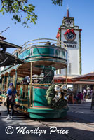 Double decker bus, Plaza at the Farmer's Market, Los Angeles, CA