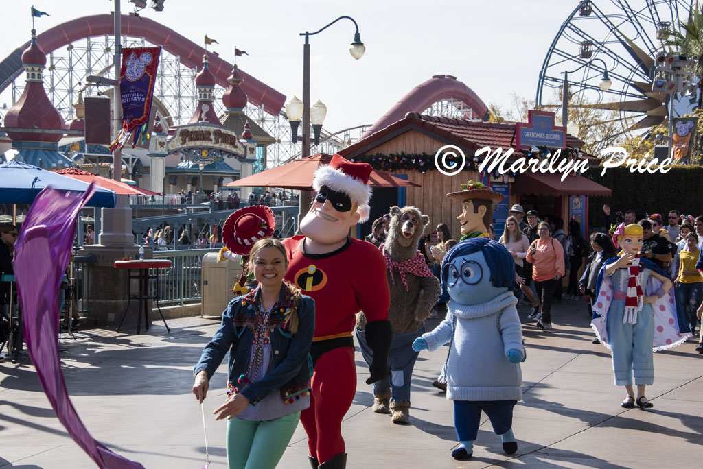 Short seasonal parade, Disney California Adventure Park, Anaheim, CA