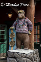 Snowboarding bear, Grizzly Peak, Disney California Adventure Park, Anaheim, CA