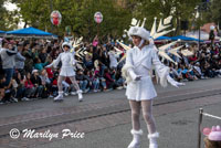 Skating snowflakes, Parade on Main Street, Disneyland Park, Anaheim, CA