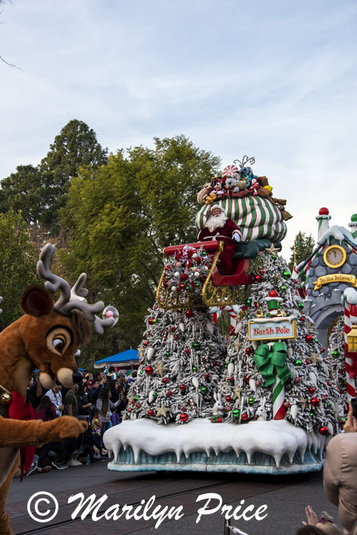 Santa's float, Parade on Main Street, Disneyland Park, Anaheim, CA