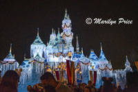 Sleeping Beauty's Castle at night, Disneyland Park, Anaheim, CA