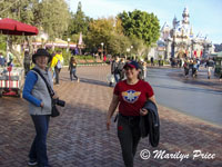 Marilyn and Kelly with Sleeping Beauty's Castle, Disneyland Park, Anaheim, CA