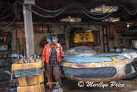 Resistance fighter hiding, Star Wars Galaxy's Edge, Disneyland Park, Anaheim, CA