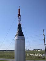 Mockup of Mercury capsule and rocket, NASA museum, Wallops Island, VA