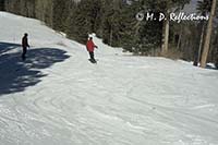 Skiers and snowboarders, Sandia Peak Ski Area, NM