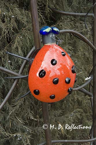 Glass ladybug, children's garden, Denver Botanical Gardens, Denver, CO