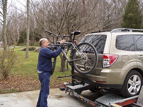 Loading the bicycles, Kingsport, TN