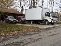 My car loaded on the transport, Kingsport, TN