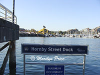 Hornby Street Dock with Granville Island in background, Vancouver, BC, Canada