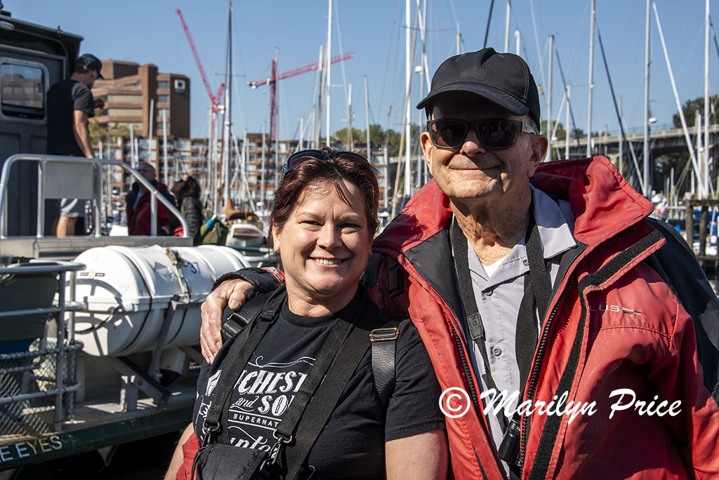 Kelly and Carl are ready to watch whales, Vancouver, BC, Canada