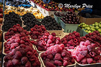 Mountains of berries, Granville Island Public Market,  Vancouver, BC, Canada