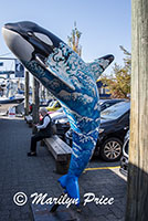 Painted orca, Granville Island, Vancouver, BC, Canada