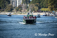 Whale watching boats return to shore, Vancouver, BC, Canada