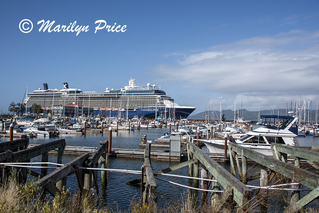 Our ship and smaller boats, Astoria, OR