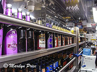 One of the liquor storerooms, ship tour, off the coast of OR