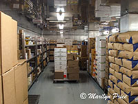 Part of one of the pantries, ship tour, off the coast of OR