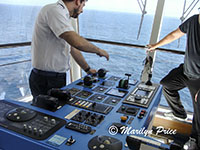 One of three stations where you can drive the boat (helm), ship tour, off the coast of OR