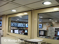 Engine control room, ship tour, off the coast of OR