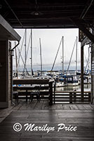 Boats through an archway, Pier 39, San Francisco, CA