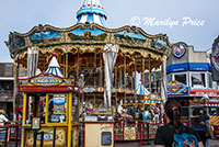 Kelly and carousel, Pier 39, San Francisco, CA