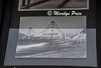 Old photo of Golden Gate Bridge under construction, Pier 39, San Francisco, CA