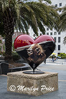 Yoda painted heart, Union Square, San Francisco, CA