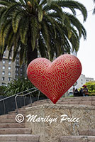 Labyrinth painted heart, Union Square, San Francisco, CA